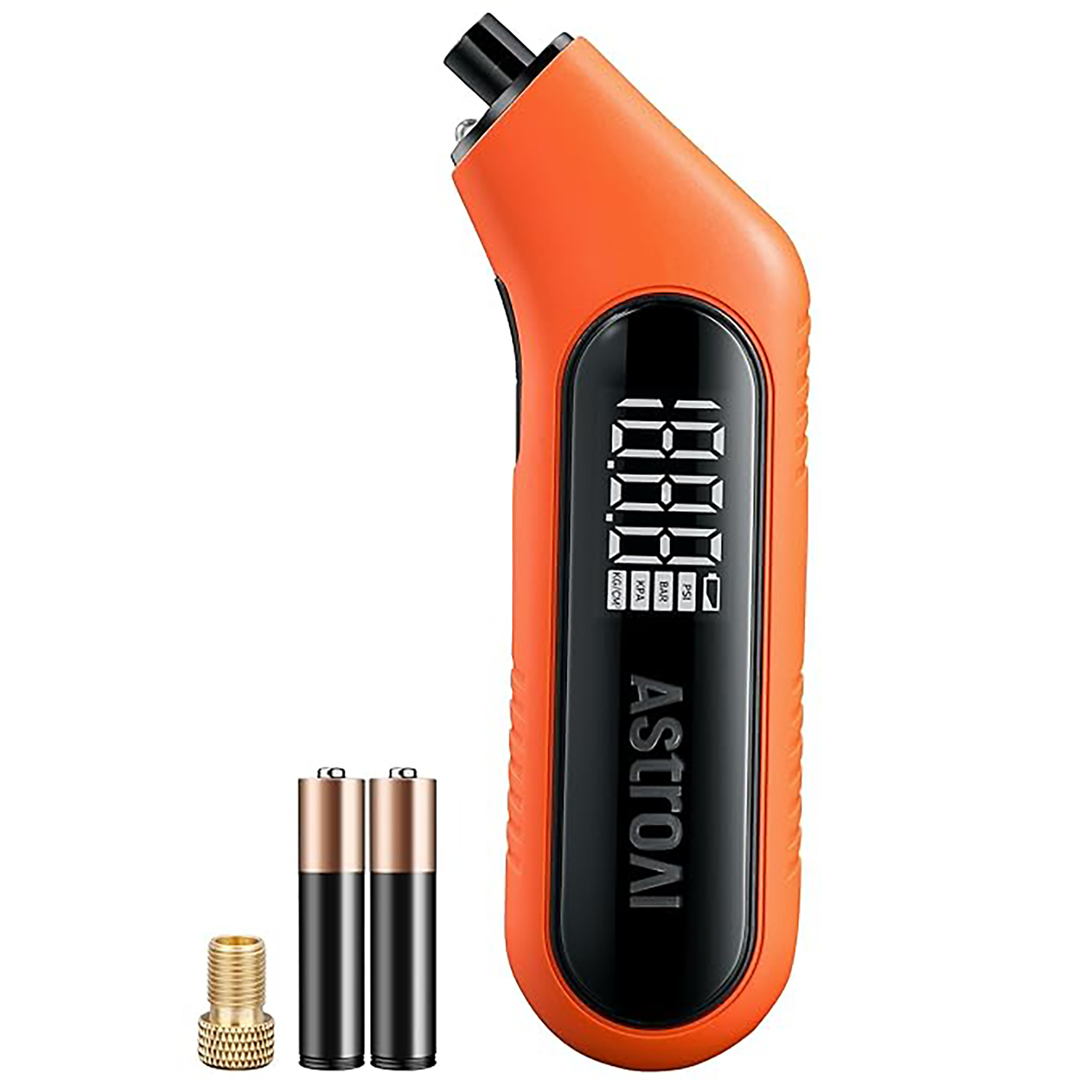 AstroAI Digital Tire Gauge — 3-300 PSI, Backlit LCD, Accurate, Works with Schrader/Presta Valves, Includes AAA Batteries, Model# ACTMG300OR-US